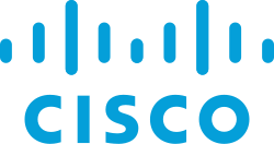 Cisco logo with blue bar design