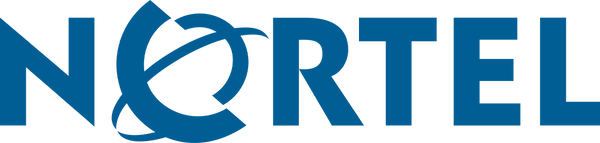 Nortel logo in blue on a transparent background